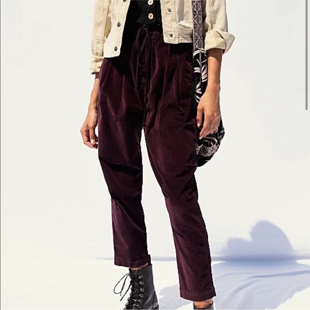 Dark Purple Cord Margate Trousers